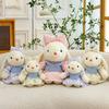 Cute Floral Dress Bunny Plush Cartoon Children Pillow Pillow Girl Birthday Gift