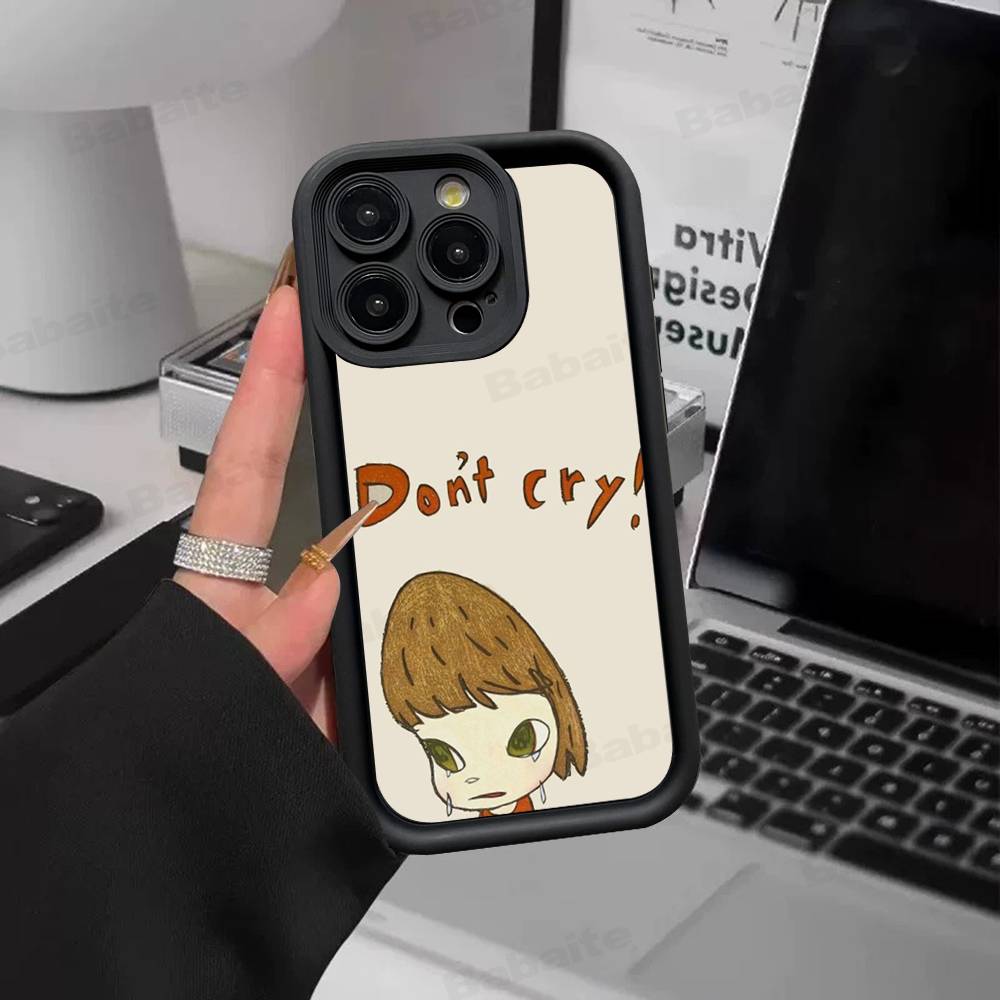 Contemporary Art Yoshitomo Nara Phone Case For IPhone 11 12 13 16 15 17 14 Pro Max Soft Funda Silicone Cover