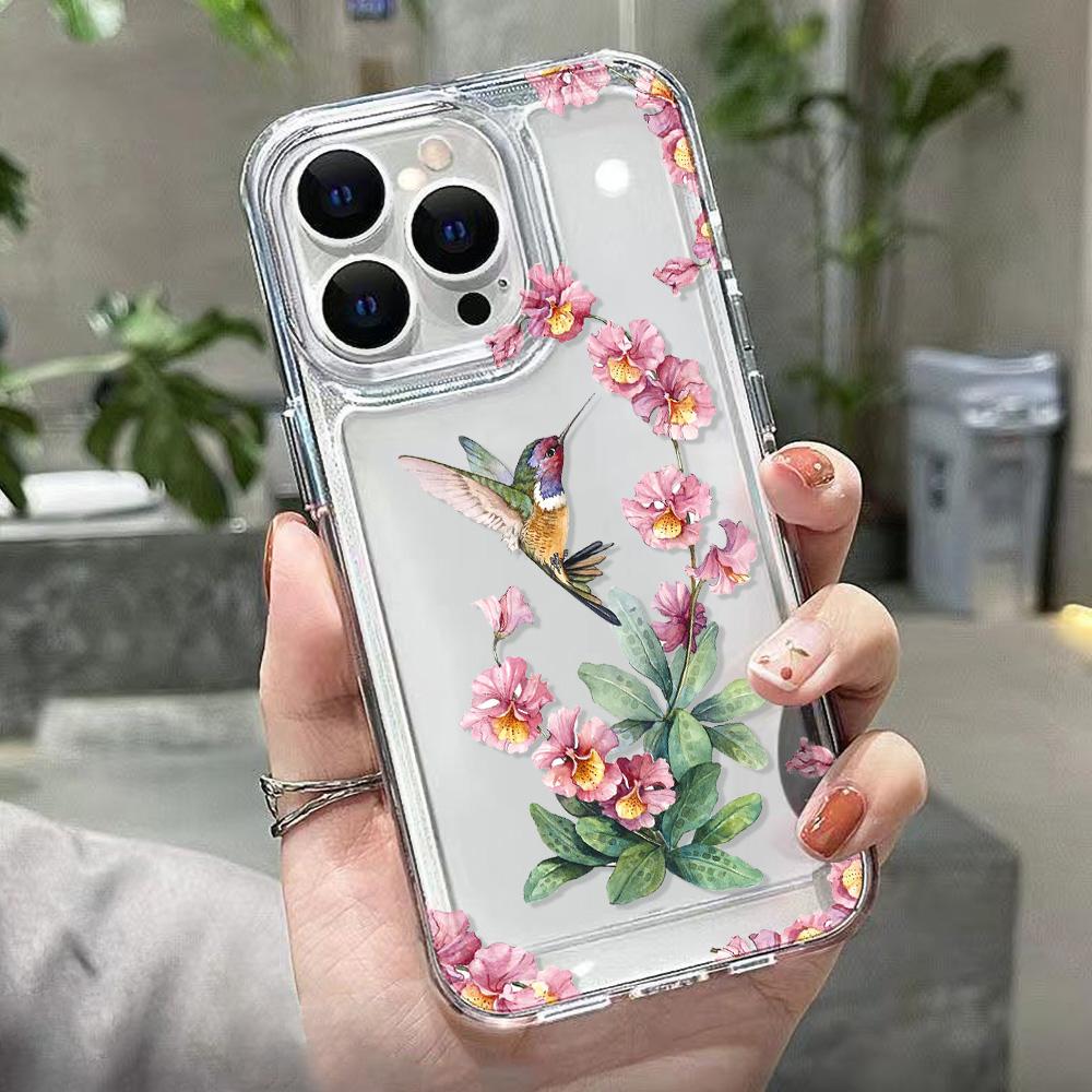 Чехол для телефона Flower для iPhone 13, чехол для iPhone 14, 15 Pro, 12, 11 Pro Max, X, XR, XS, MAX, 7, 8, 15 Plus, SE, прозрачный, мягкий, Funda