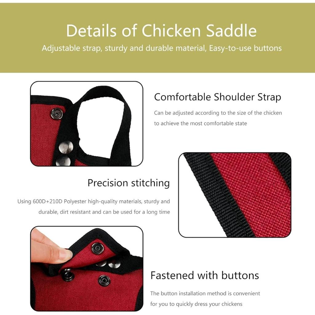 3 шт. Премиум-седла для кур с эластичным ремнем, свитер-седло для кур, защита для спины и боков от птиц, аксессуары для кур