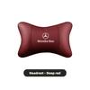 CRJ1 Car Leather Headrest Neck Pillow Waist Lumbar Support Cushion For Mercedes Benz AMG E S C A B Class GLE GLS CLA CLE GLC CLS GLA