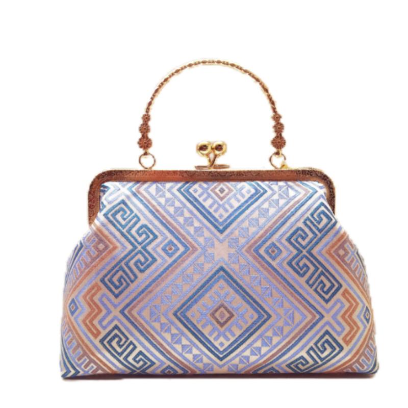 Vintage Elegant Handbag for Women, Small Frame Purse for Daily and Event Wear