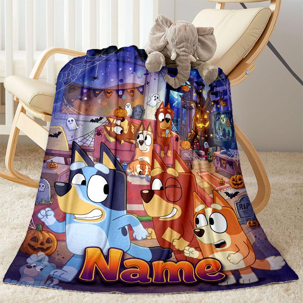 Halloween Night Adventure Personalized Name Blanket Gift Personalized Blanket Soft Warm Cozy Perfect for Living Room Chair Office Office Chair