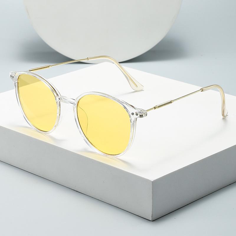 Очки ночного видения двойного назначения День/Ночь Фотохромные Защитные от УФ Ретро Круглая оправа Антибликовые Очки для вождения