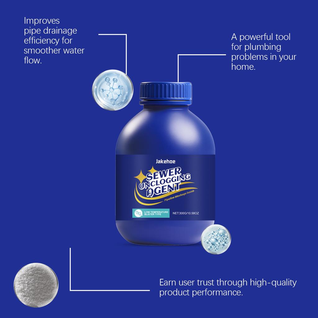 Средство для прочистки труб Раковины Туалета Ванной Быстродействующее Растворяет Волосы Жир Пищевые Отходы Устраняет Запахи