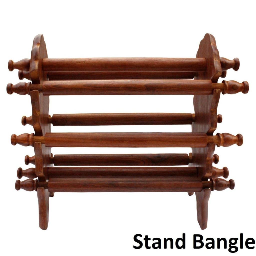 Деревянная подставка для браслетов, органайзер для браслетов с 6 стержнями, держатель для браслетов - Размер подарочных изделий - ДxШxВ - 13x5x12 дюймов