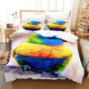 3D Printed White Parrot Bird Comfortable Duvet Quilt Cover Pillowcase Bedding Set Children Bedroom Decoration Home Textile