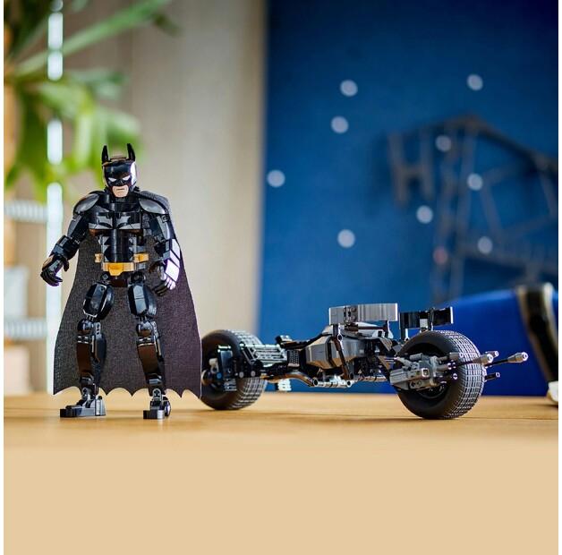 LEGO DC Batman 76273 Сборная фигурка Бэтмена и бэтцикл