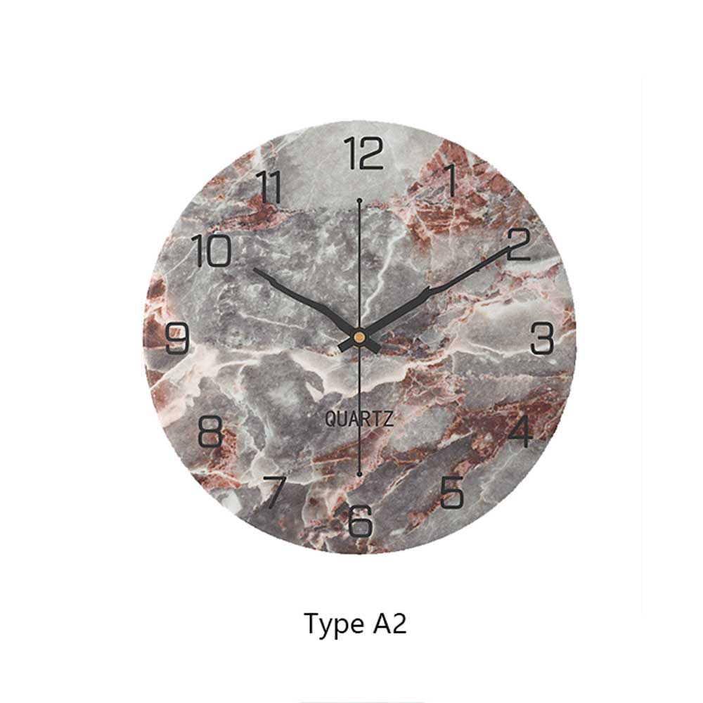Многоцветный опциональный европейский имитация мрамора настенные часы простой современный дизайн кварц гостиная украшение дома кухня беззвучный