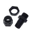 TZT 10/30pcs PG7 Black Waterproof Plastic Nylon Cable Gland Connectors Joints