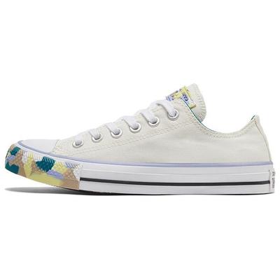 Chuck Taylor All Star Удобные Универсальные Низкие Кеды из Канваса Женские кроссовки Молочно-белые Разноцветные 570292C