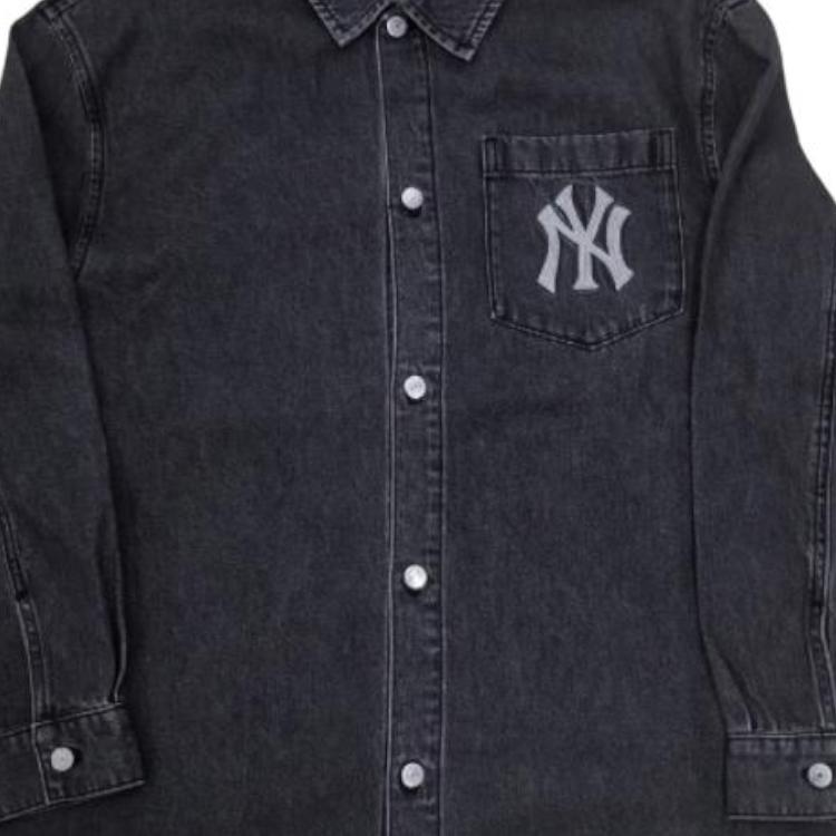 Новые джинсовые куртки MLB New York Yankees Унисекс Черный 3ADRB0341-50BKS