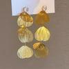Trendy Flower Long Hanging Earrings Retro Ginkgo Leaf Hollow Earrings Petal Earrings Studs  Hipster