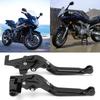 2pcs Motorcycle Brake Clutch Levers Adjustable CNC Aluminium Alloy Replacement for YAMAHA XJ6 DIVERSION 2009‑2015Black
