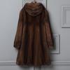Women's Ffur Coat Faux Fur Jacket Long Full Fur Hooded Coat