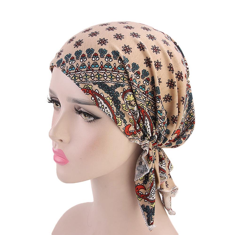 New High Quality Muslim Bamboo Pre-Tied Scarf  Women Softethnic Style  Fashion Headscarf Wrap Hair Accessories