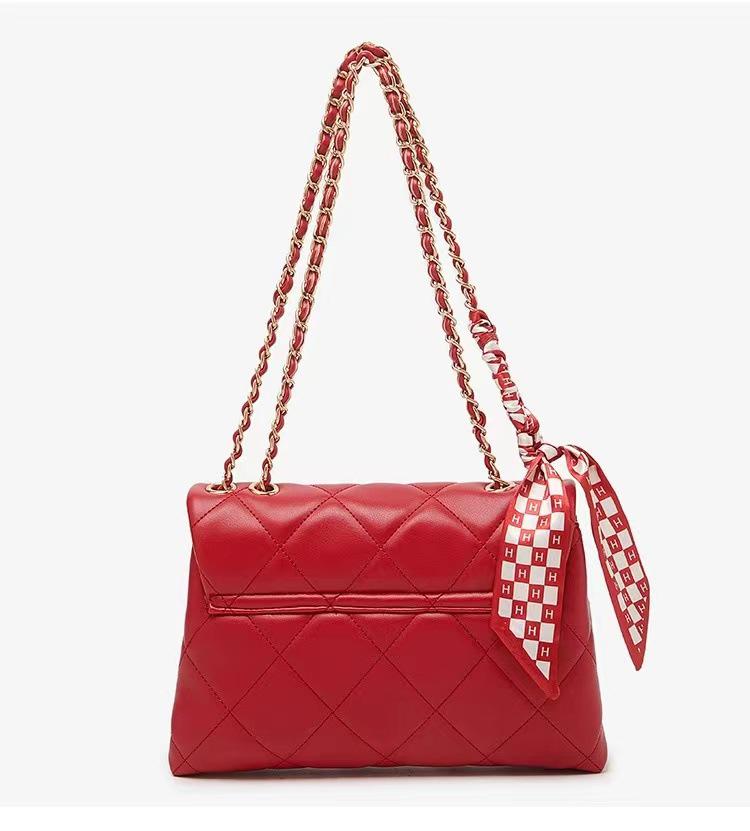 Женская красная свадебная сумочка: Модная вместительная сумка 2024 года, украшенная бриллиантами