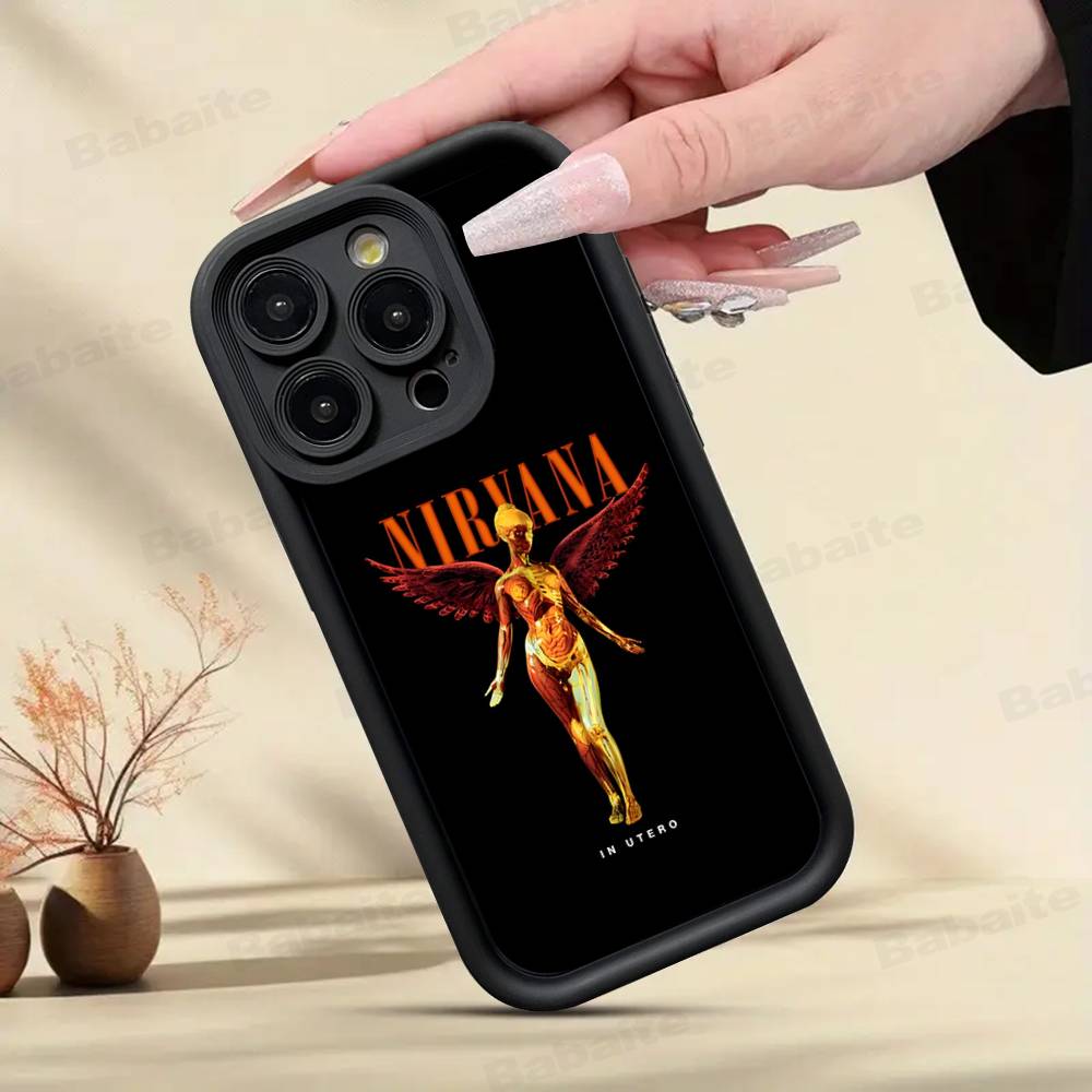 N-Nirvanaes Rock Band Phone Case For IPhone 17 16 Pro Max 15 14 Plus 11 12 13 Soft Shockproof Cover