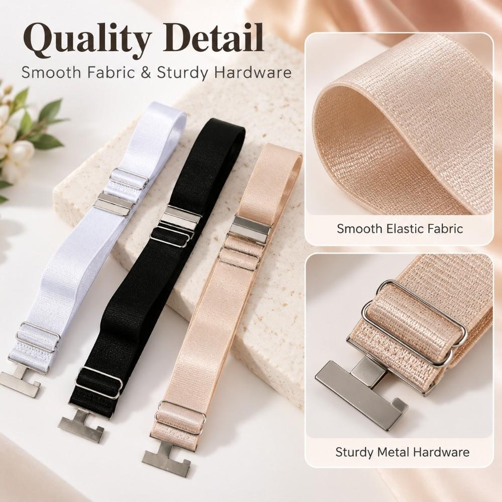 2PCS Adjustable Elastic Stockings Garter Belt Anti-Slip Stocking Suspender Belt Thigh High Socks