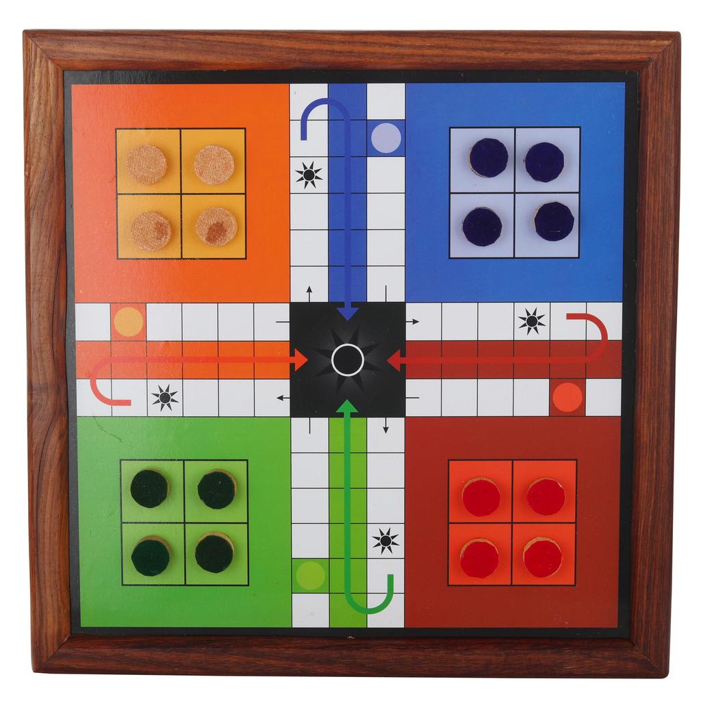 Shriji Crafts Деревянная 2-в-1 лестница-лудо и змея для семейной игры «Друзья»