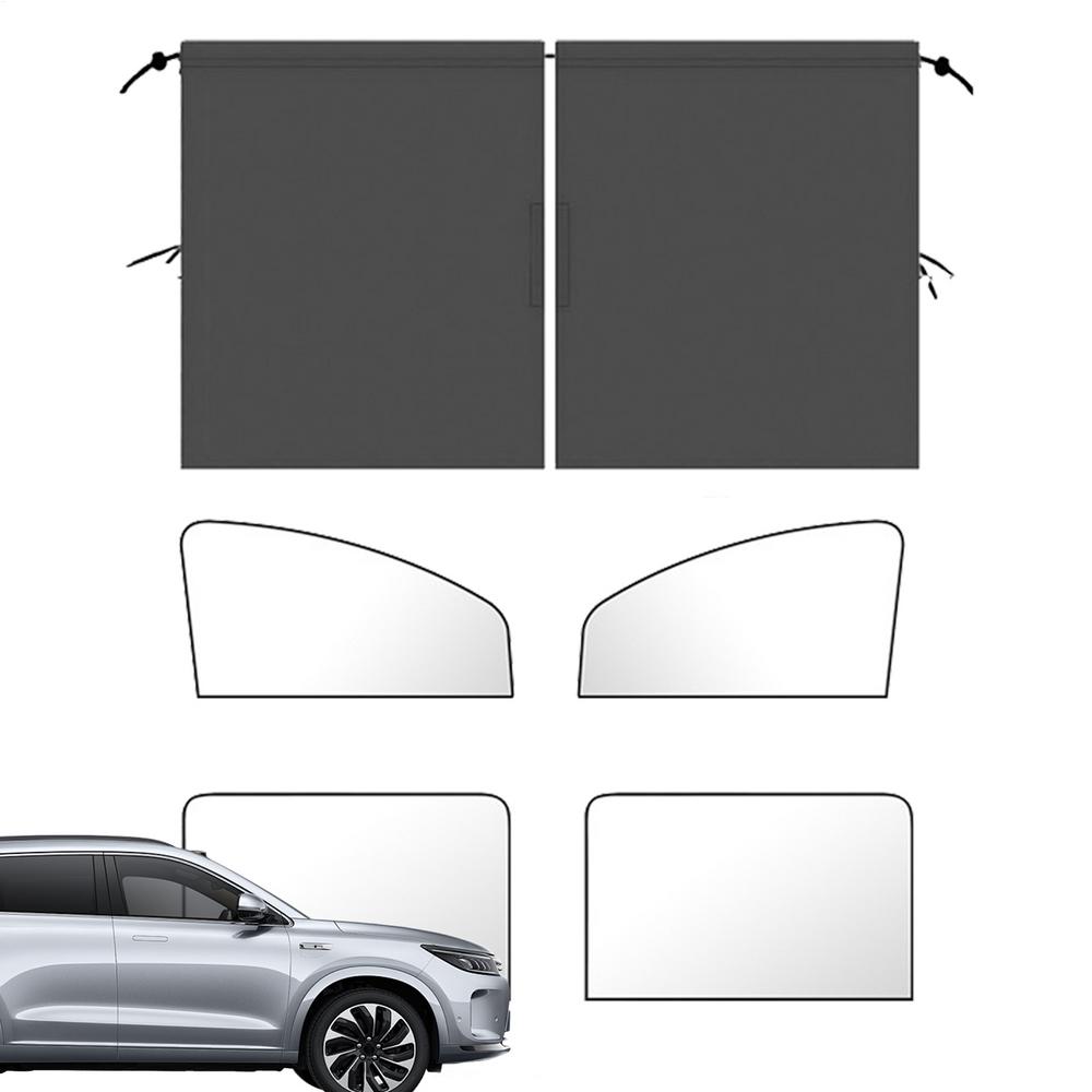 Car Window Shades UV Protection Window Drape Lightweight UV Protection Cover Light Blocking Sunshades Drapery For Road Trips
