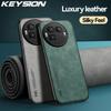 KEYSION Роскошный ретро чехол из ПУ кожи для Realme GT 8 Pro Мягкий силикон+ПК Противоударная задняя крышка для телефона для Realme GT 8 Pro