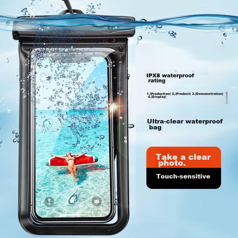 Waterproof Phone Case, Touchscreen Compatible, Swimming Waterproof Pouch, Delivery Rider Rain Protection, Dust-Proof Cover