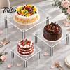 Acrylic Storage for Desserts Cake Stand, Multi-Tier Food Display Clear Cupcake Holder, Risers Figurines Adjustable Metal Support Dessert Table