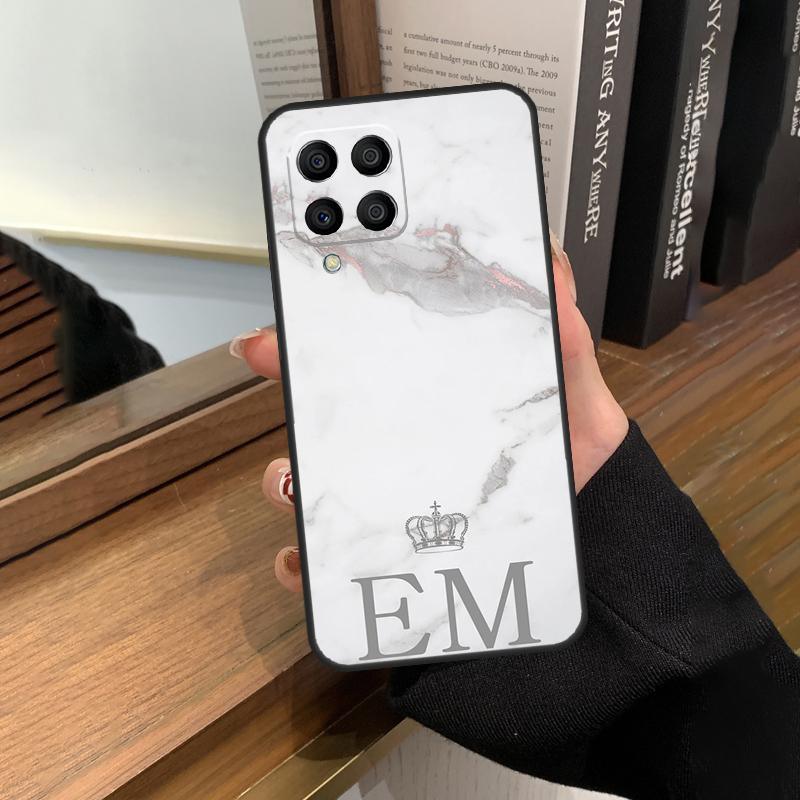 Персонализированные инициалы с именем на заказ для Samsung Galaxy M13 M23 M33 M53 M21 M31 M51 M30s M20 M12 M32 M52 M14 M34 M54 Чехол для телефона