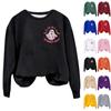 Women's Fashion Round Neck Long Sleeve Pullover Halloween Printed Top Sweatshirt