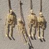 6pcs Halloween Hanging Skeleton with Rope Halloween Party Plastic Skull Decoration for Home Garden Haunted House Props Kids Toy