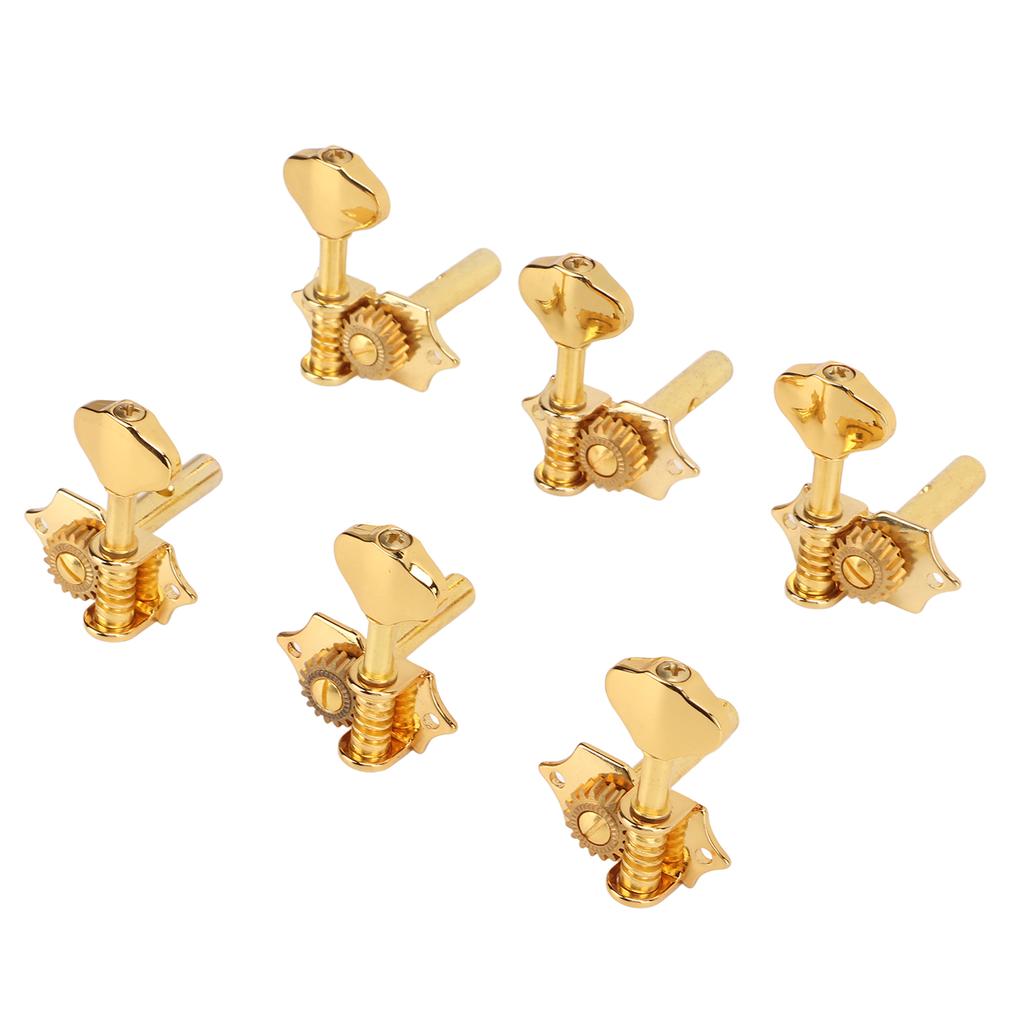 6 шт. Колки для настройки гитарных струн Металлические Открытые Колки Ключи Головки машинок Комплект для Акустической Электрогитары