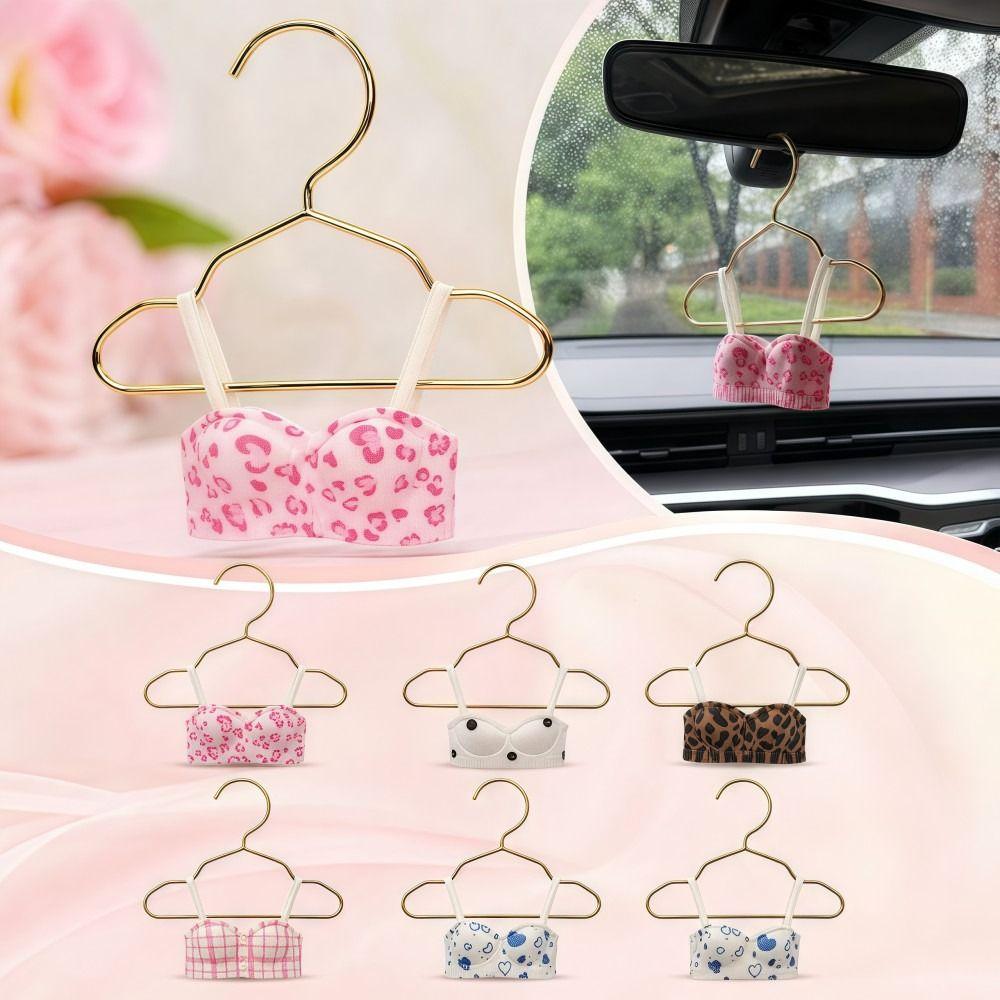 Leopard Print Car Hanging Ornament Underwear Shape Rearview Mirror Pendant Vehicle Interior Decor