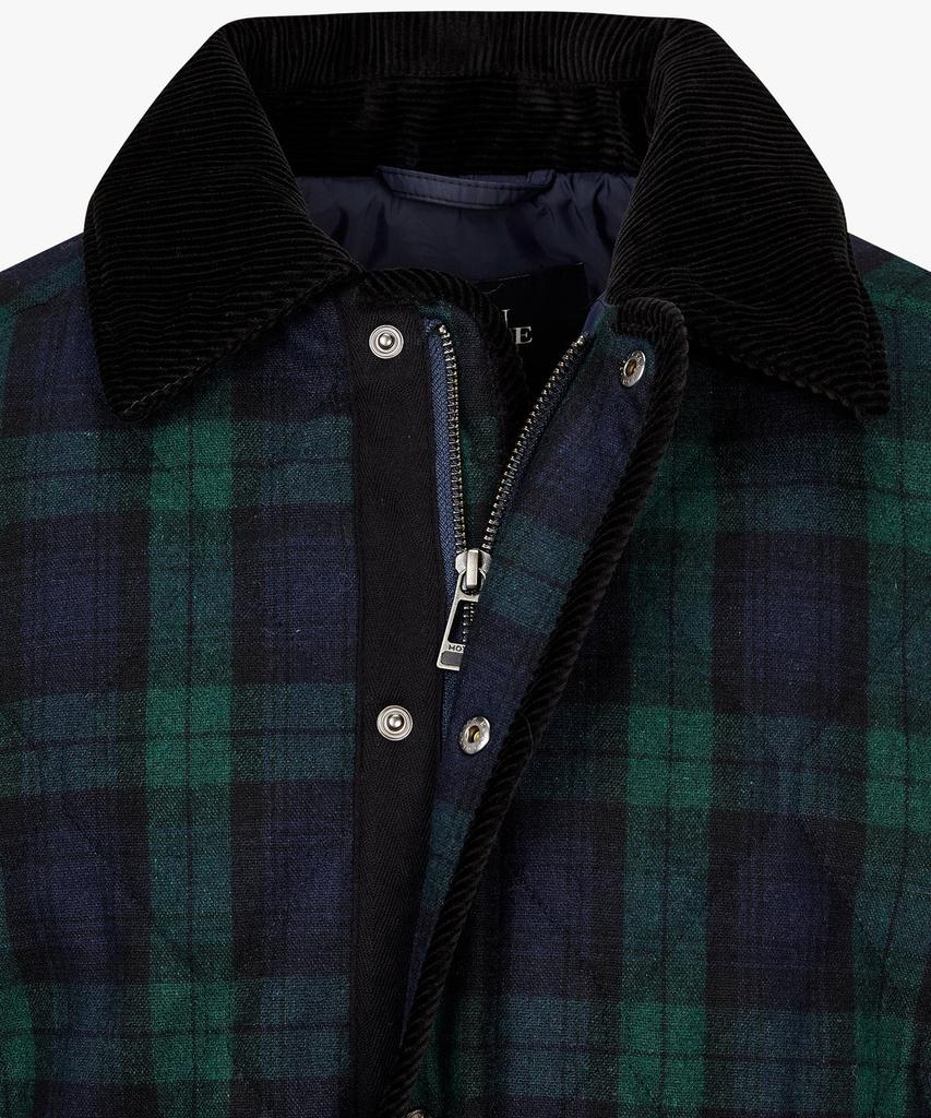 Man On The Boon Corduroy Patch Check Padded Jacket_Green 4714309012