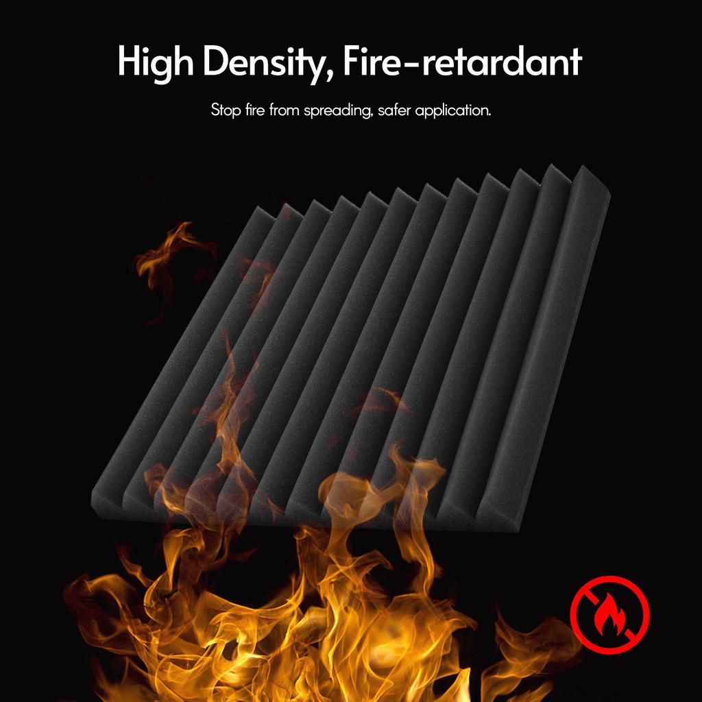 Упаковка 12 шт. Студийный поролон Звукоизоляционный поролон Звукопоглощающие панели Звукоизоляционная губка 30 * 30 * 2,5 см 12 * 12 * 1 дюйм