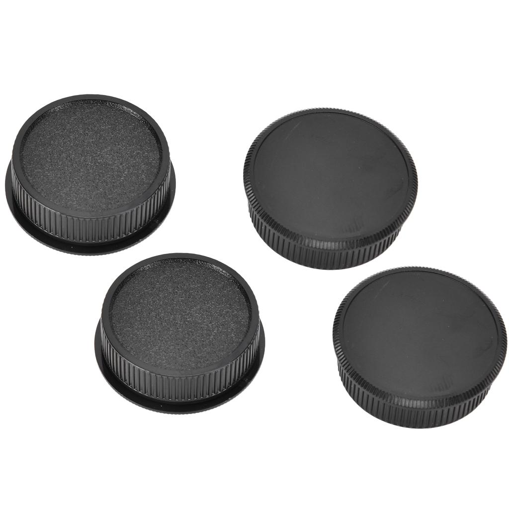 4 Pair Camera Rear Lens Cap Cover and Body Cap Set for M42 Screw Mount Camera Accessories