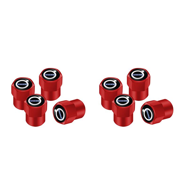 4/8 Pcs Car Wheel Valve Covers Dustproof Decoration Caps For Volvo ES90 EC40 EX40 EM90 XC90 V90 V60 XC60 V40 S80 S60 S90 C40 XC4