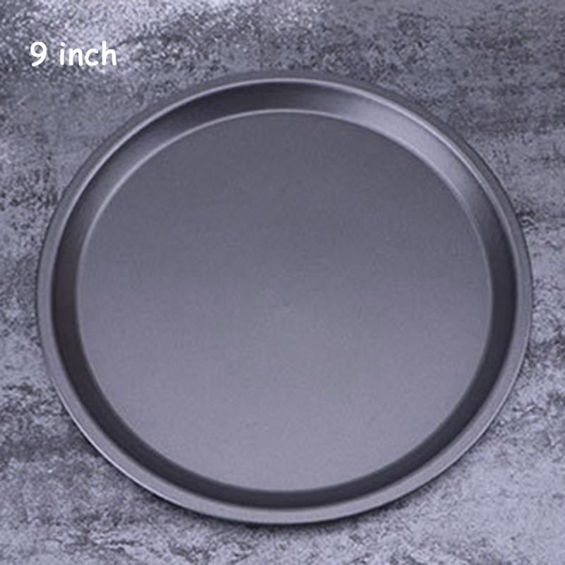 2024 New 9/10/11/12/14-Inch Non-Stick Pizza Pan Carbon Steel Pizza Oven Tray Shallow Round Pan Roasting Tin Baking Tool