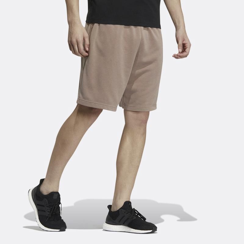 Adidas Дышащие шорты для тренировок по бегу с логотипом, мужские плавки, коричневые HS4389