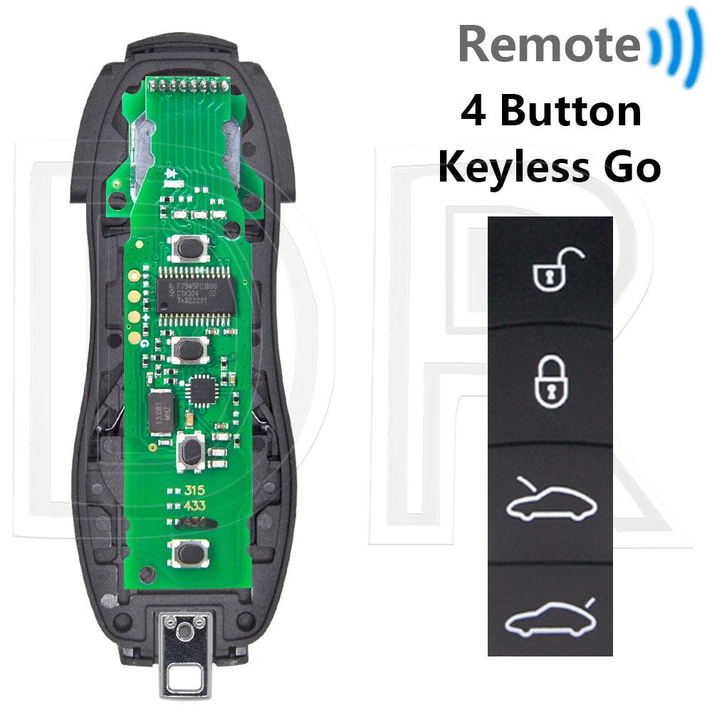 Отличный ID49 PCF7945P 315/433/434 МГц Без Бесключевого Доступа/Keyless Go Автомобильный Пульт Ключ Запчасти для DIY Для Porsche Macan Panamera Cayenne