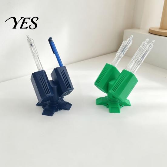 Multi-compartment Pen Holder 3D Printed Missiles Launcher Holder, Rocket Pencil Cup for Desktop Organizer Desk, Multi-compartments Stationery Box Home