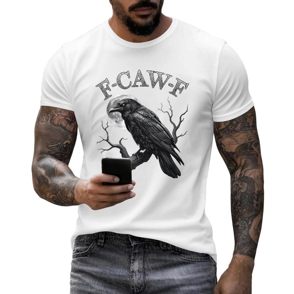 Men's Fashion Casual Printed Short Sleeve Round Neck Pullover Tops
