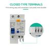 Miniature Residual Current Circuit Breaker 1 Pole 30mA 400V Household Electric Leakage Protector
