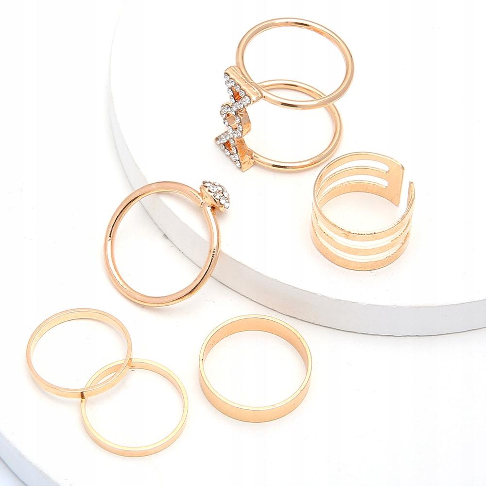 Gold Retro Punk Boho Ring Set 68