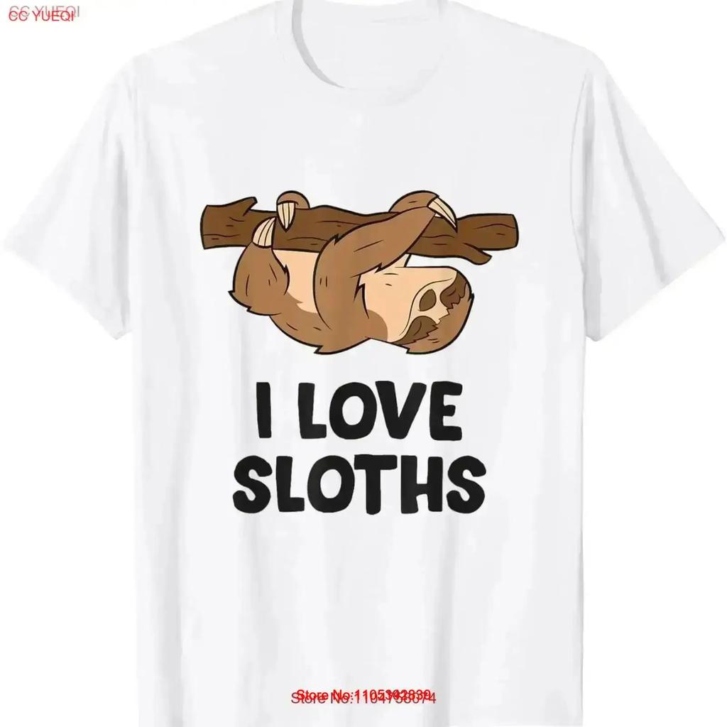 I Love Sloths Napping Sloth Relaxing T Shirt Vintage Streetwear Versatile Designer Clothes Homme Soft Vintage
