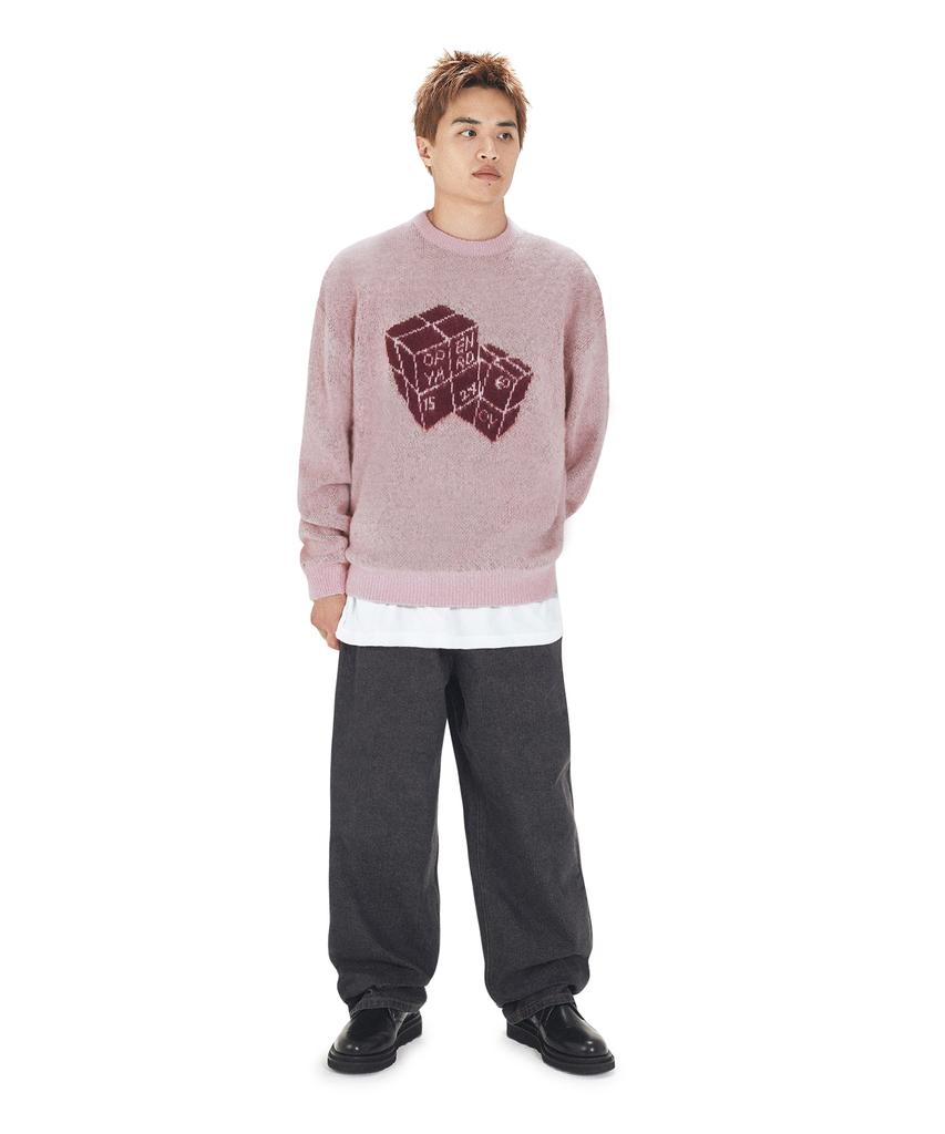 OHY Hairy Dual Cube Knit - Pink