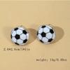 Мяч Мультяшные серьги Баскетбольный футбол Масляные капли Металлические индивидуальные серьги Модные универсальные серьги