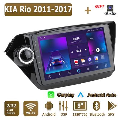 Android Carplay автомобильное радио для KIA Rio 2011-2017 мультимедийный проигрыватель головное устройство стерео GPS навигация BT WIFI 2+32 ГБ