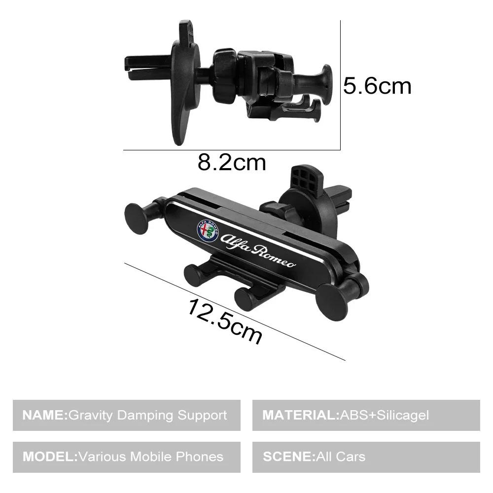Car Stickers For Alfa Romeo Gravity Car Phone Holder Air Vent Cell Phone Holder GPS Stand For Alfa Romeo 159 Giulietta Stelvio 4