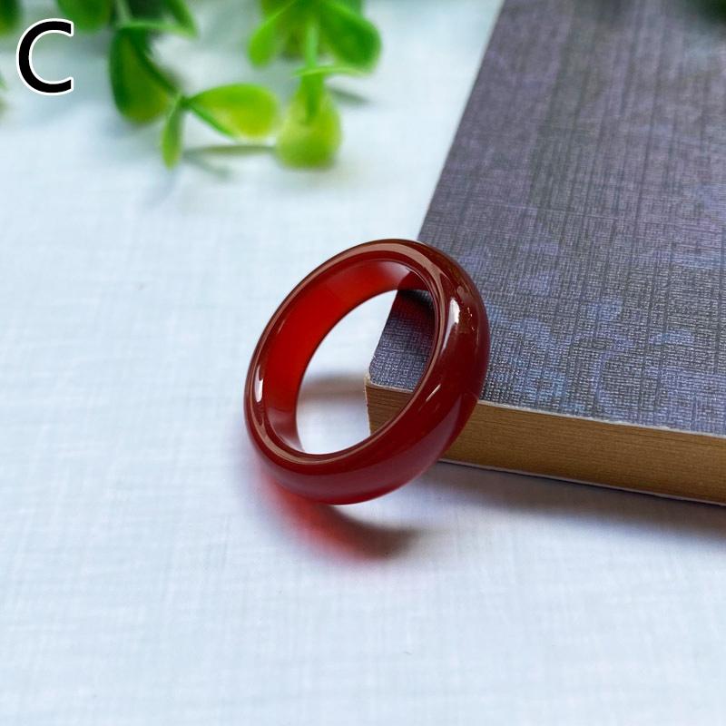 Unisex Women Luxury Jewelry Gifts Simple Finger Rings Elegant Agate Ring Jade Ring Anniversary Ring